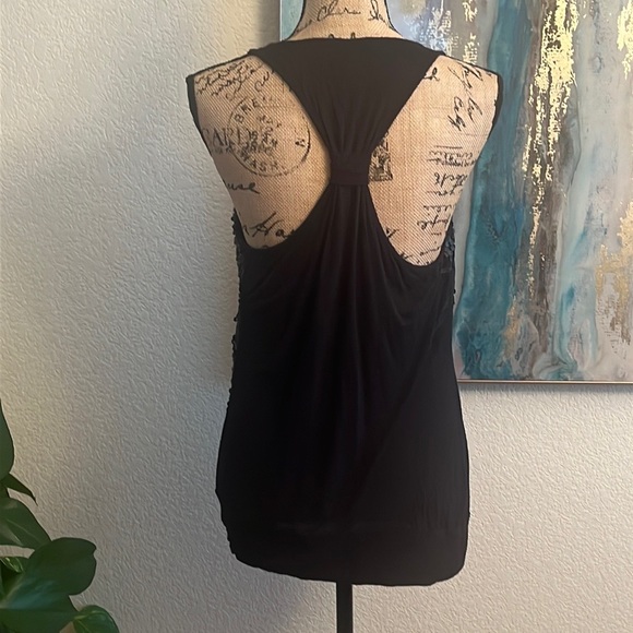 Heart Soul Sequin Racerback Tank Top Black Sleeveless Gently used. 
Size XL - Picture 2 of 6